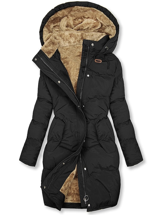 Women's Long Puffer – Winter Coat Warm Lining