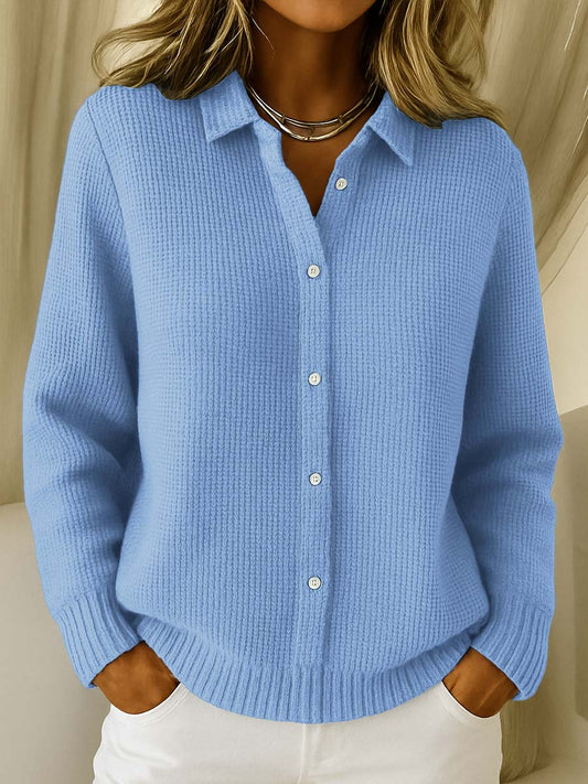 Women's Winter Cardigan – Knit with Collar