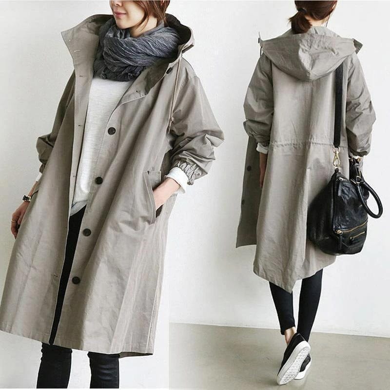 Women's Waterproof Trench Coat – Plus Sizes