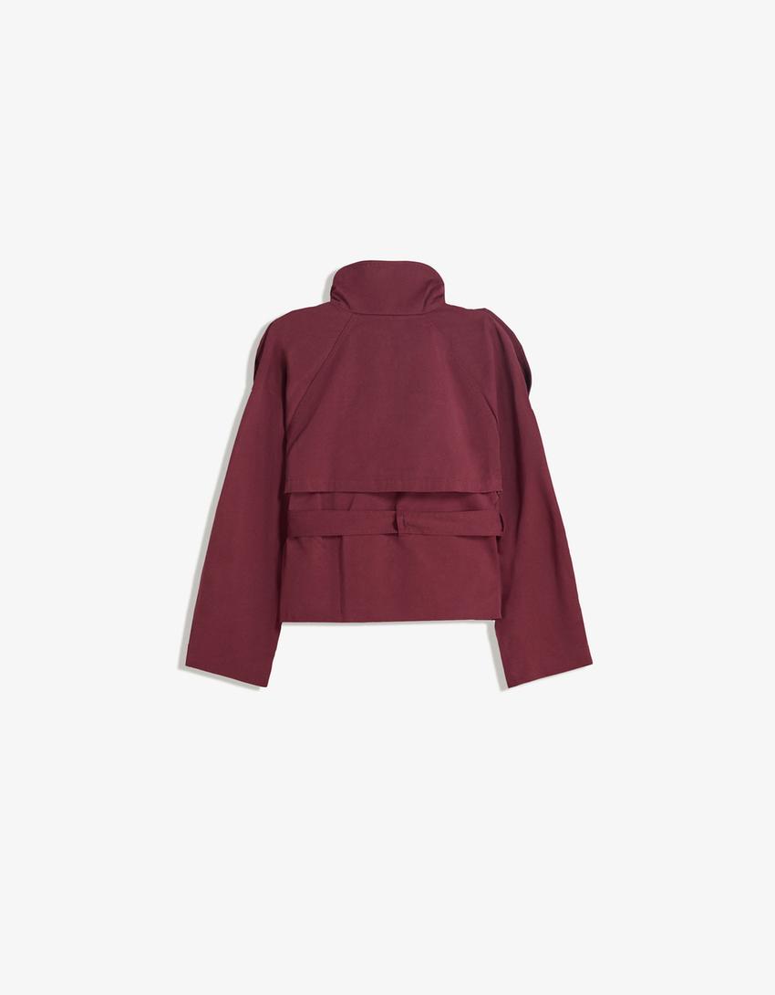 Women's Short Double-Breasted Trench Coat – Belted Trench