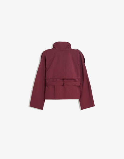 Women's Short Double-Breasted Trench Coat – Belted Trench