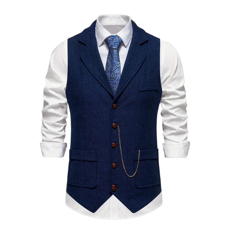 Men's Suit Waistcoat – Sleeveless Buttoned