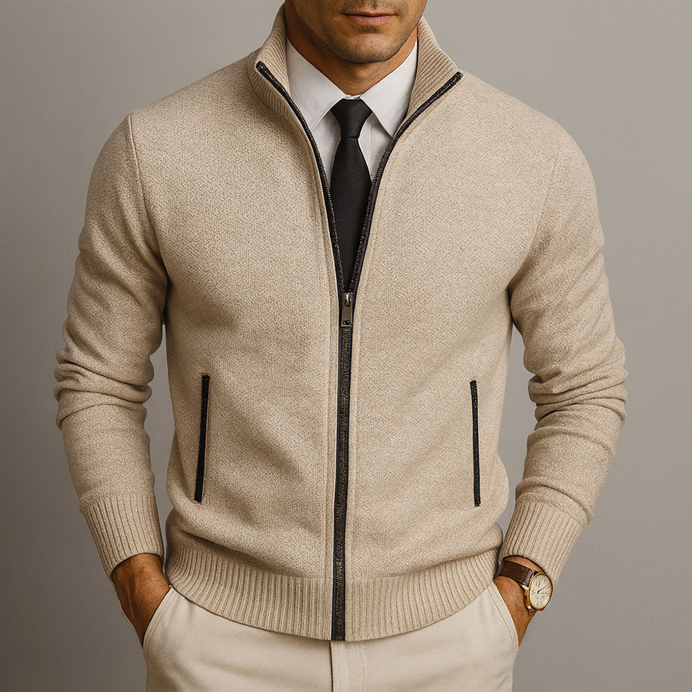 Men's Cardigan – Structured-Cut Knit