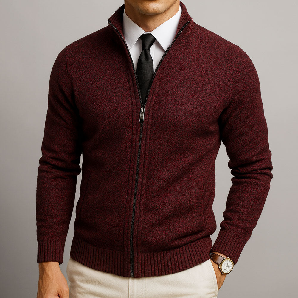 Men's Cardigan – Structured-Cut Knit