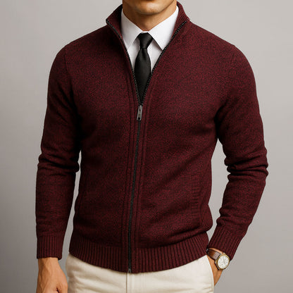 Men's Cardigan – Structured-Cut Knit