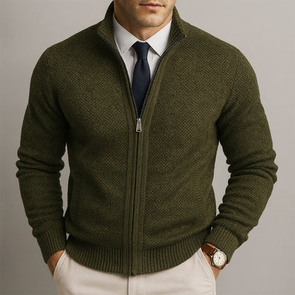 Men's Cardigan – Structured-Cut Knit
