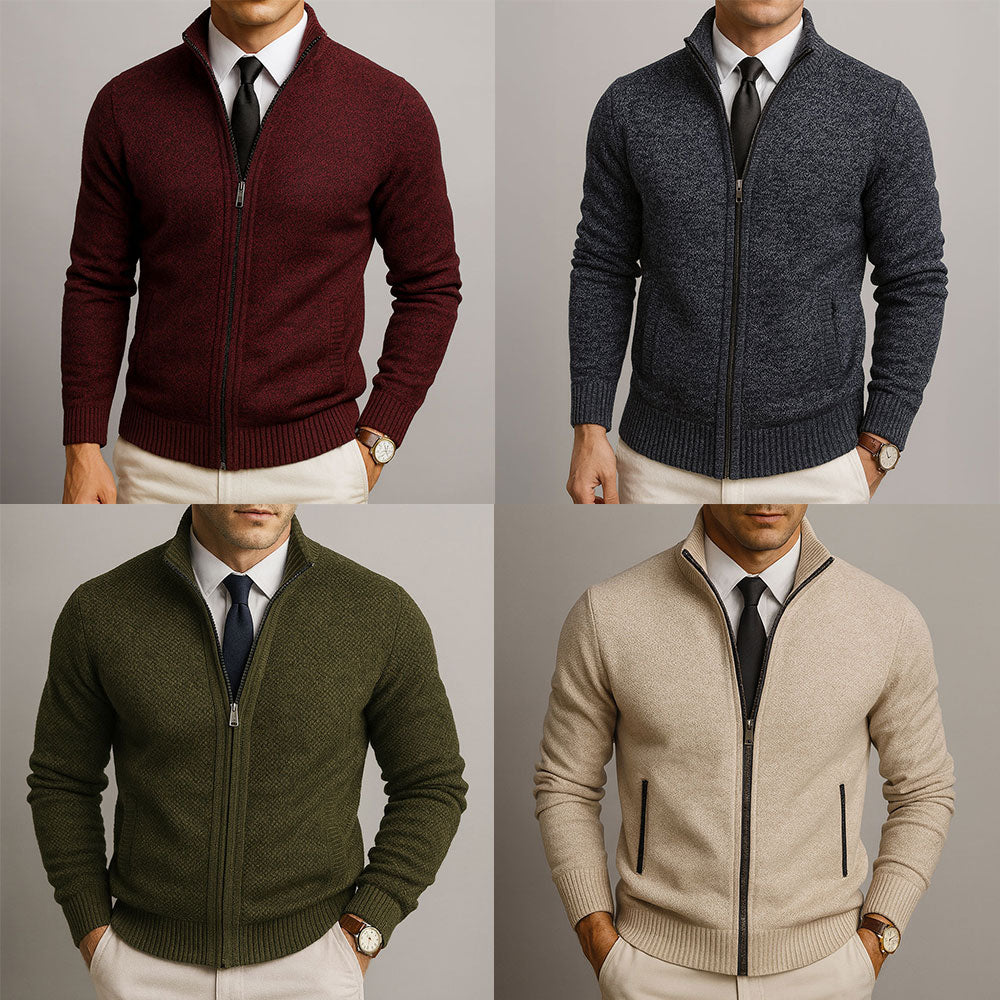 Men's Cardigan – Structured-Cut Knit