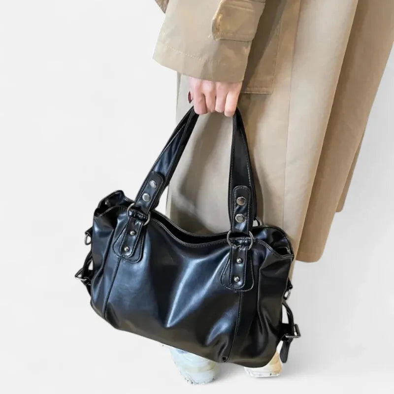 Grand Sac à Main Rétro Femme Souple – Sac Bandoulière pour Cours