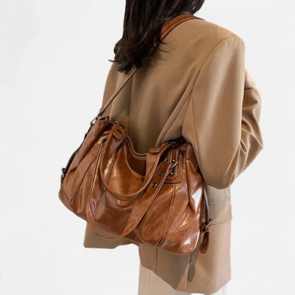 Grand Sac à Main Rétro Femme Souple – Sac Bandoulière pour Cours