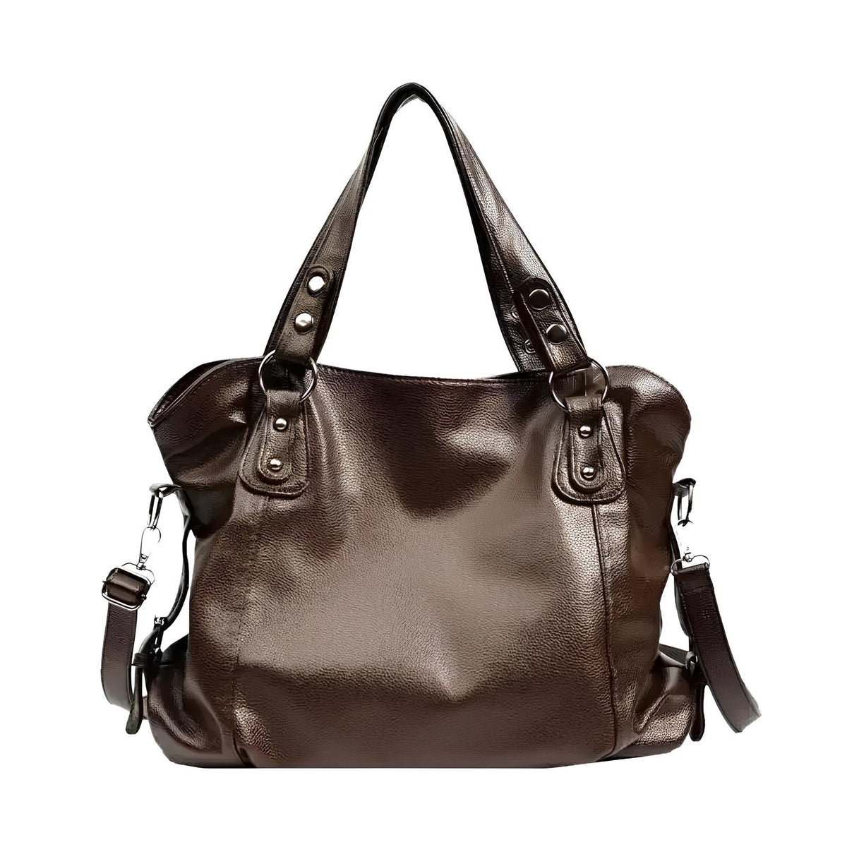 Women's Large Pebbled Faux Leather Handbag – Crossbody Bag