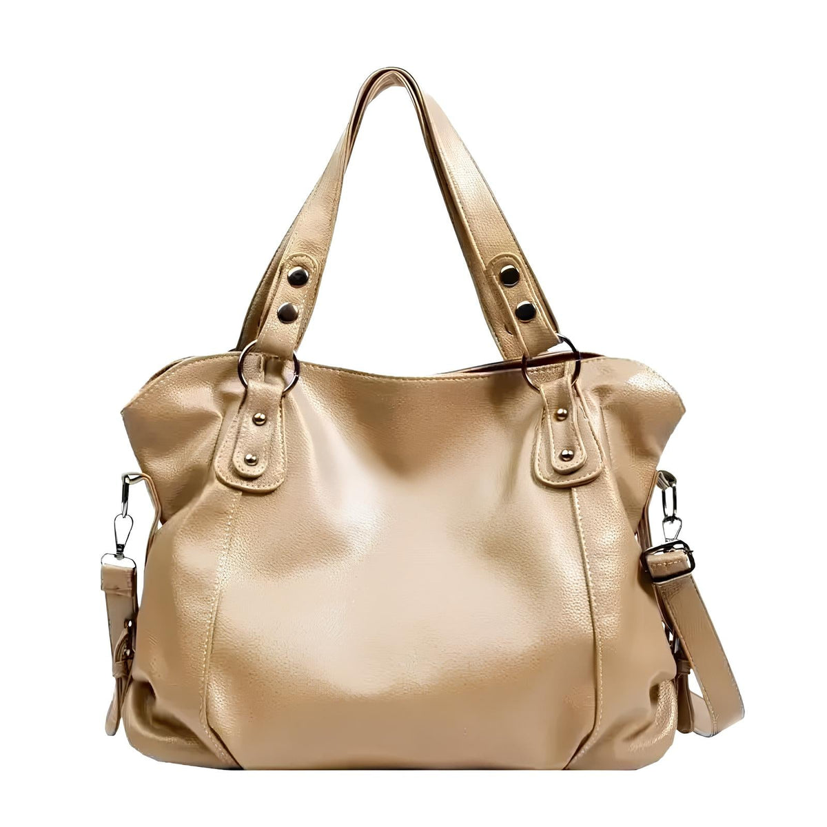Women's Large Pebbled Faux Leather Handbag – Crossbody Bag