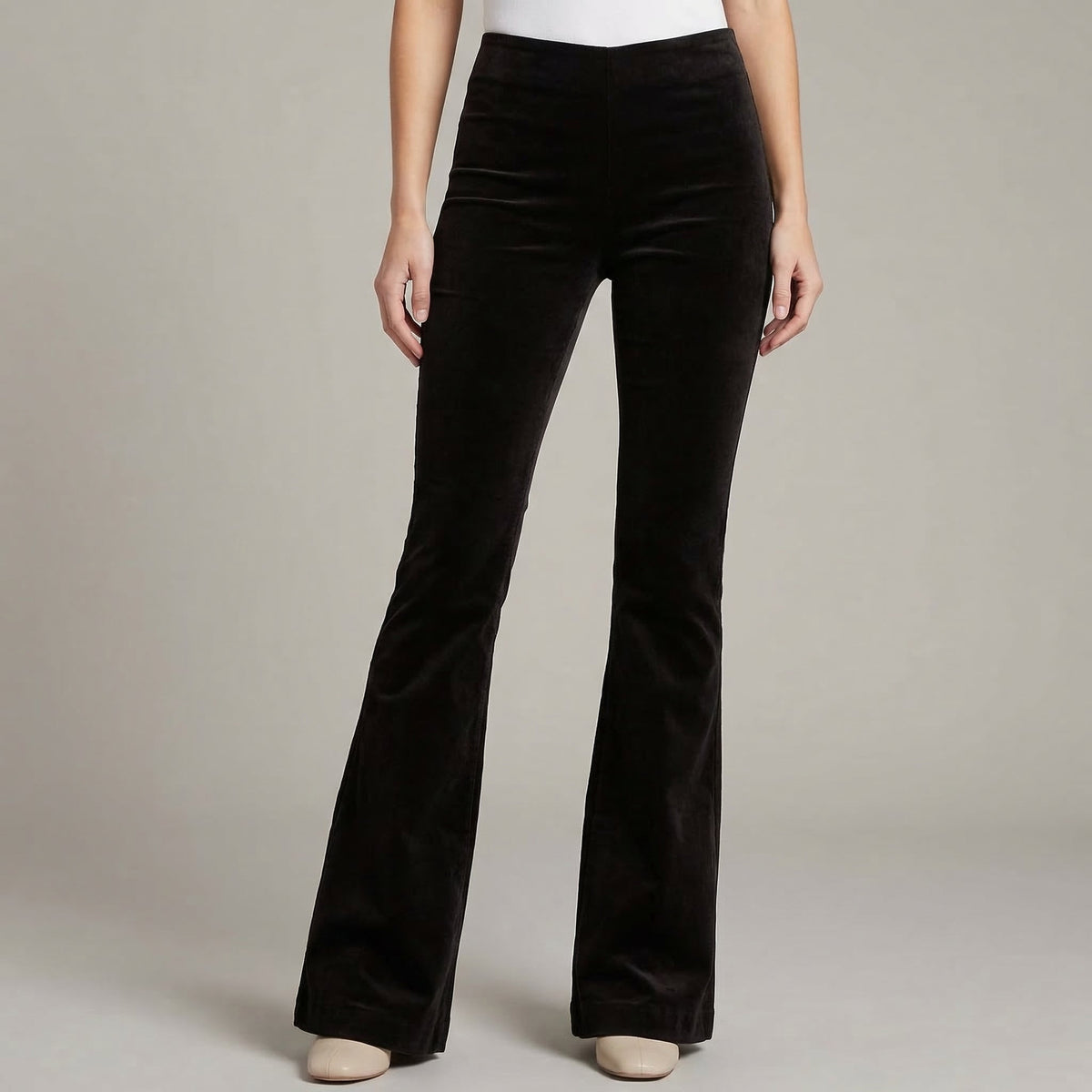 Women's High-Waist Stretch Flared Pants Full-Length