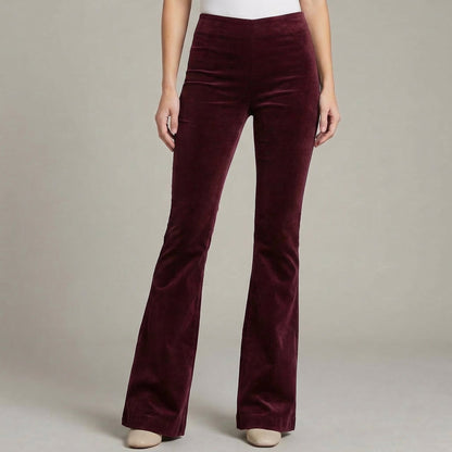 Women's High-Waist Stretch Flared Pants Full-Length