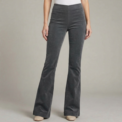 Women's High-Waist Stretch Flared Pants Full-Length