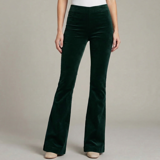 Women's High-Waist Stretch Flared Pants Full-Length