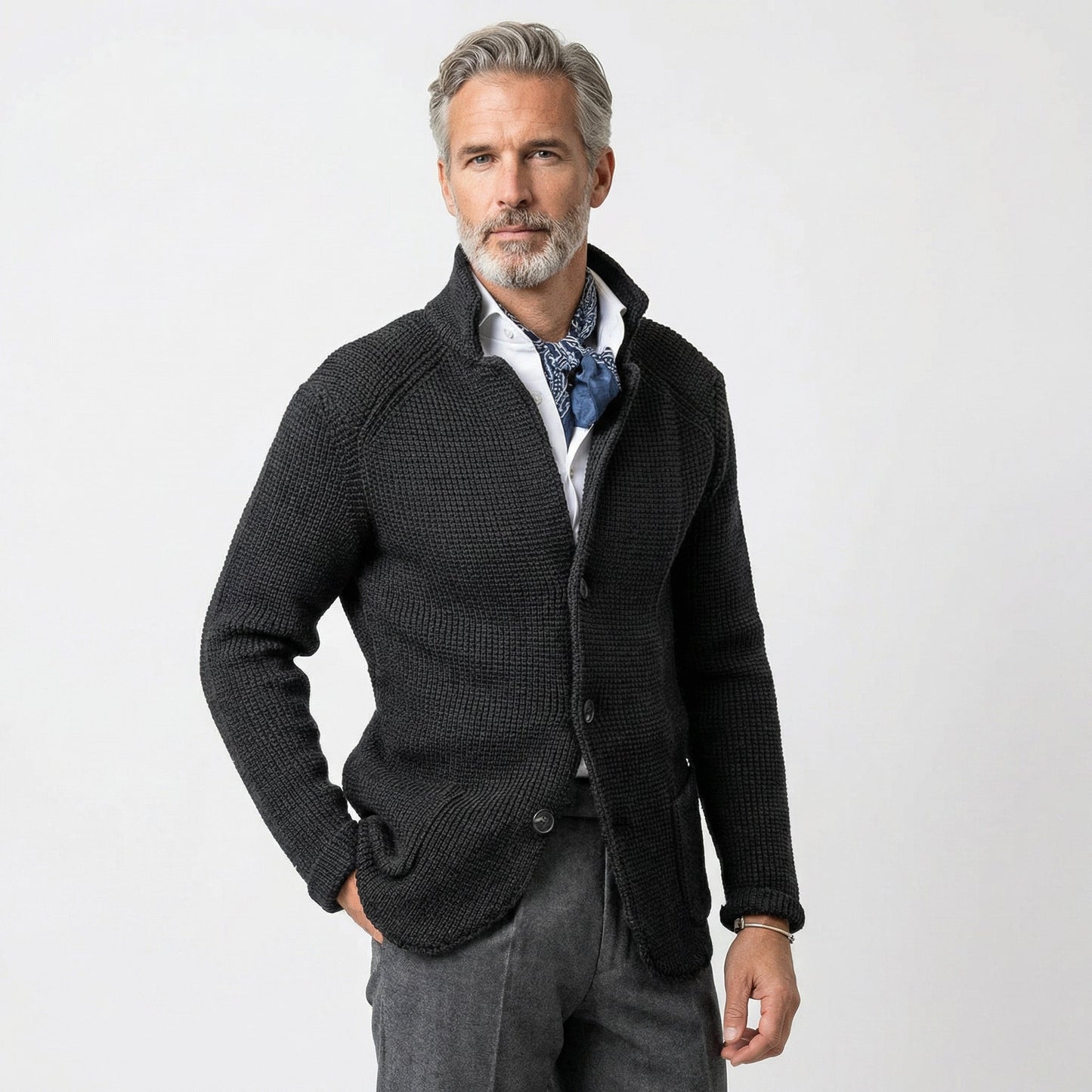Casual Long Sleeve Knitted Jacket