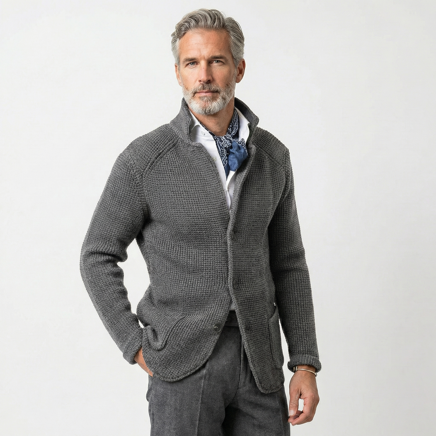 Casual Long Sleeve Knitted Jacket