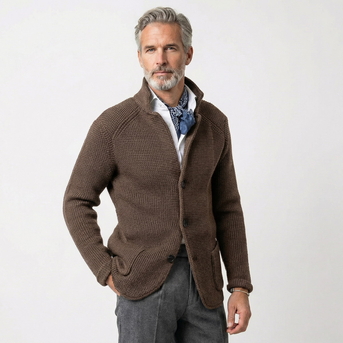 Casual Long Sleeve Knitted Jacket