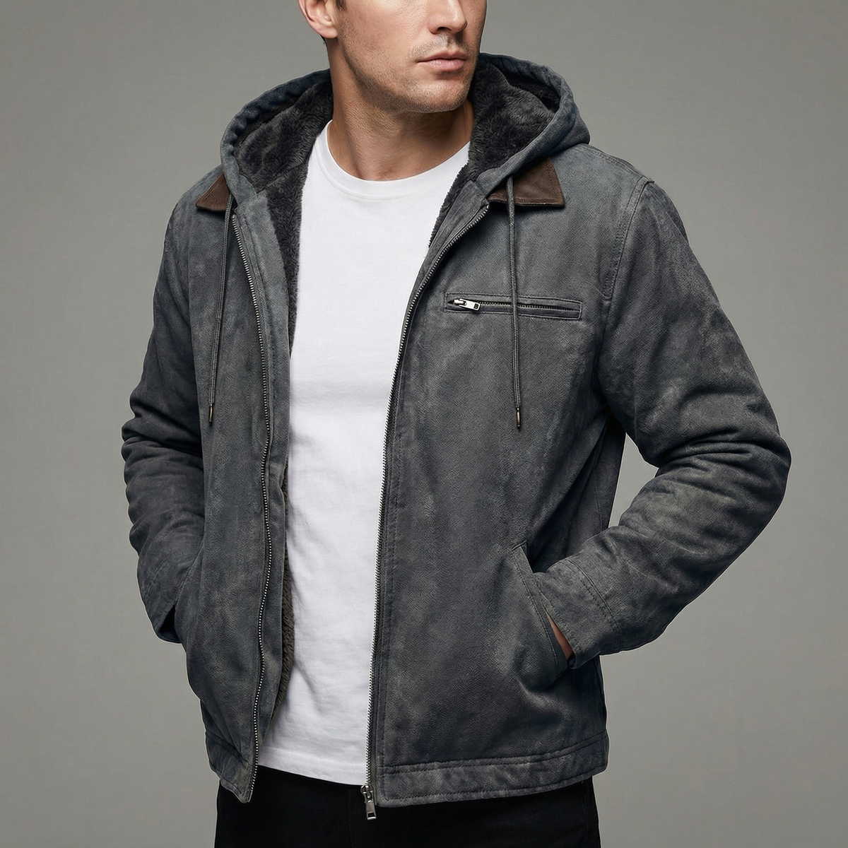 Men's Zipper Pocket Casual Outdoor Winter Coat