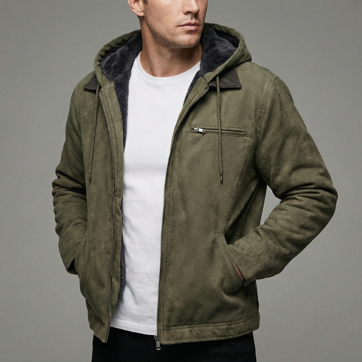 Men's Zipper Pocket Casual Outdoor Winter Coat