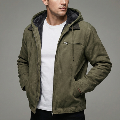 Men's Multi-Pocket Outdoor Winter Coat Hip-Length