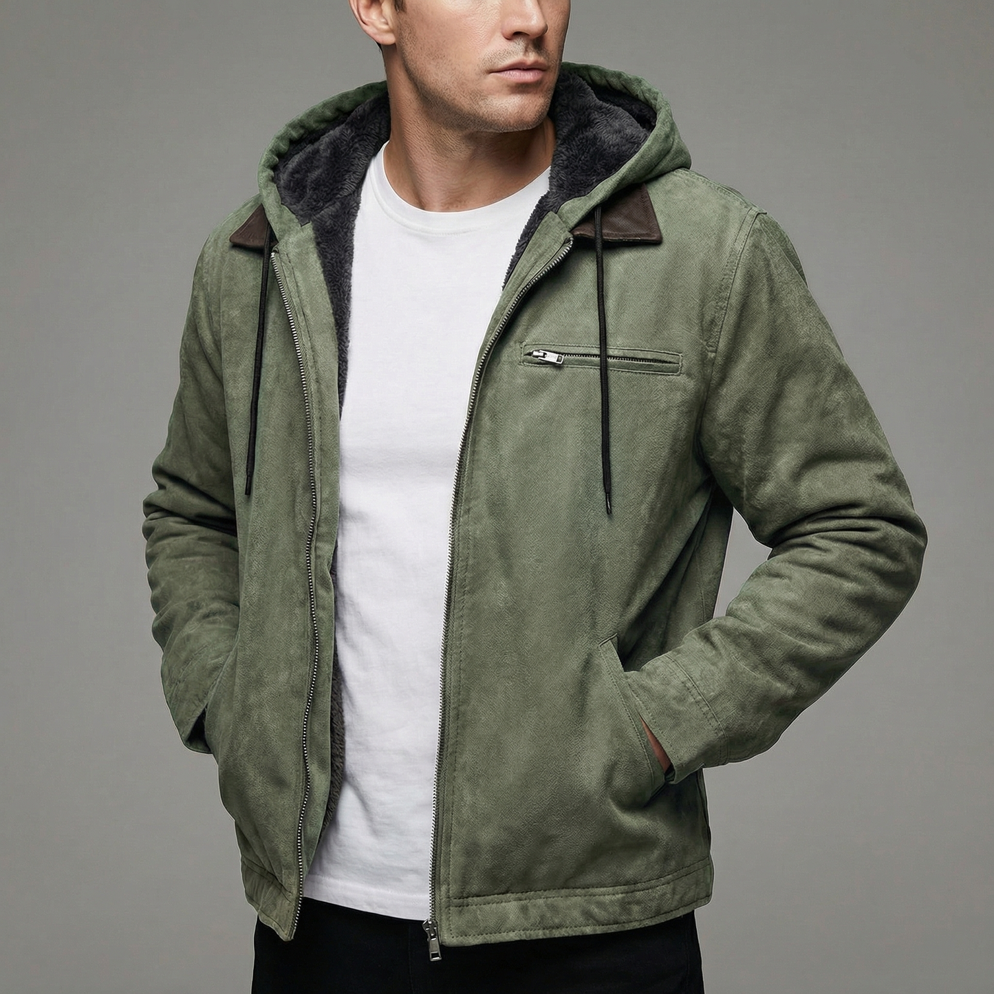 Men's Zipper Pocket Casual Outdoor Winter Coat