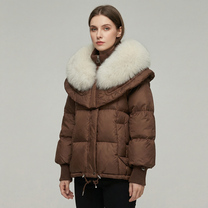 Women's Luxury Fur Collar Warm Puffer Winter Coat