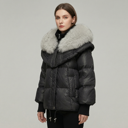Women's Luxury Fur Collar Warm Puffer Winter Coat