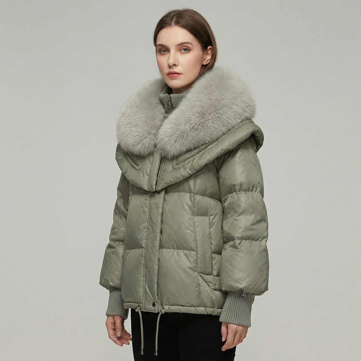 Women's Luxury Fur Collar Warm Puffer Winter Coat
