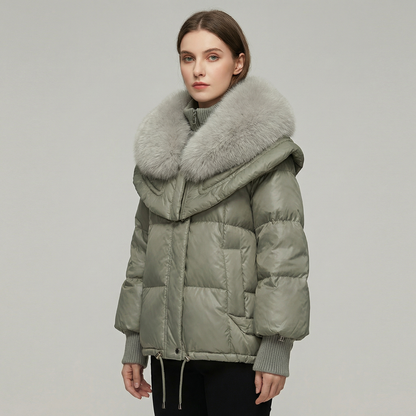 Women's Luxury Fur Collar Warm Puffer Winter Coat