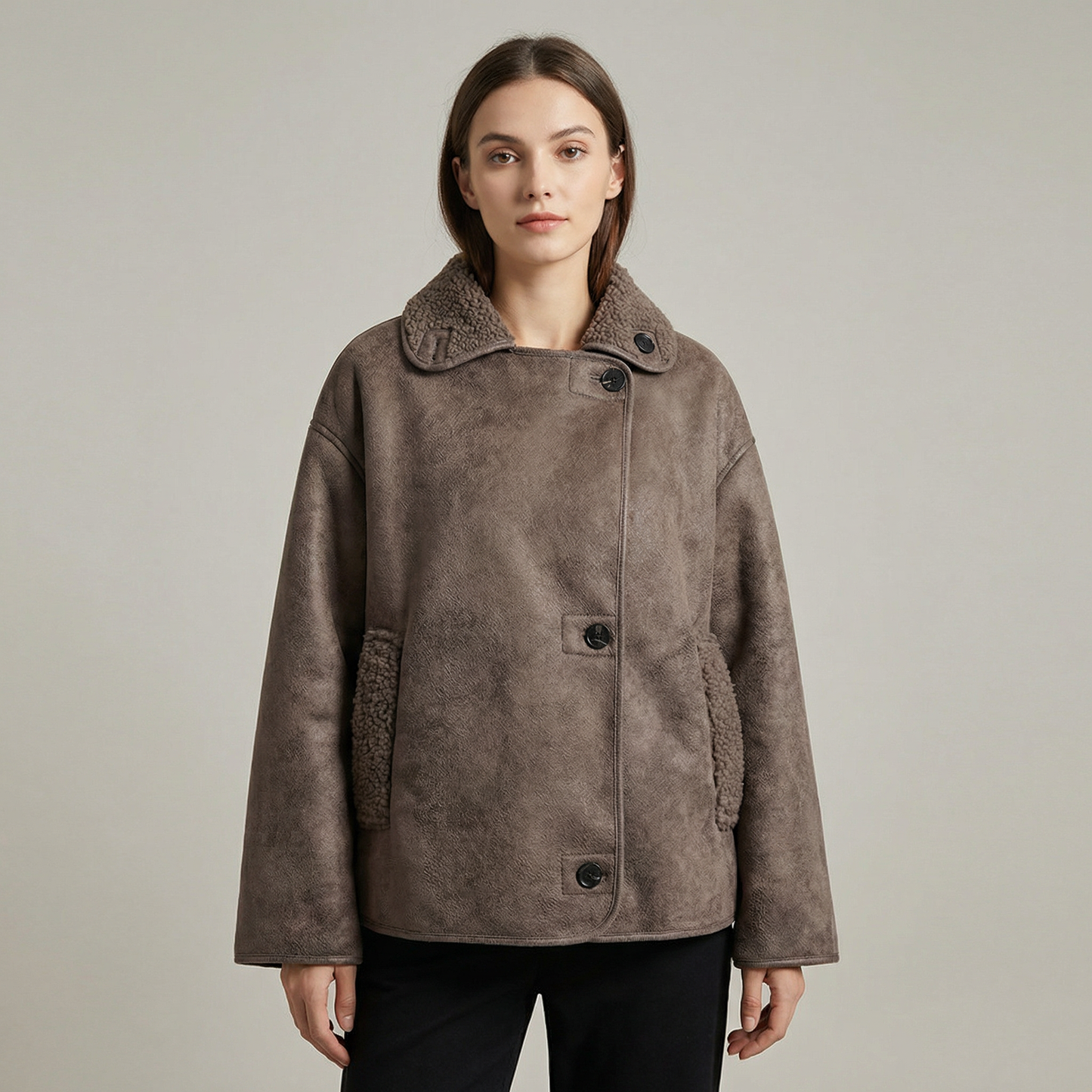 Women's Double Collar Quilted Oversized Winter Coat