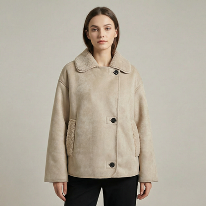 Women's Double Collar Quilted Oversized Winter Coat