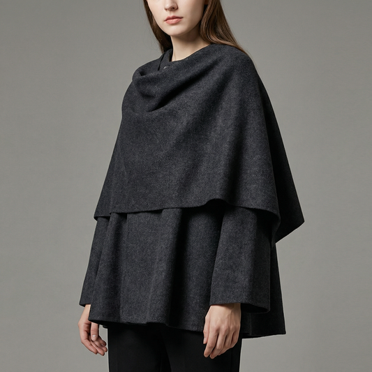 Women's Knit Oversized Raglan Sleeve Poncho Cape Cardigan