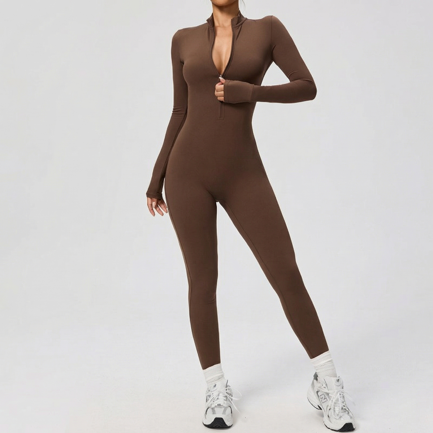Women's Long Sleeve Full Body Yoga Jumpsuit