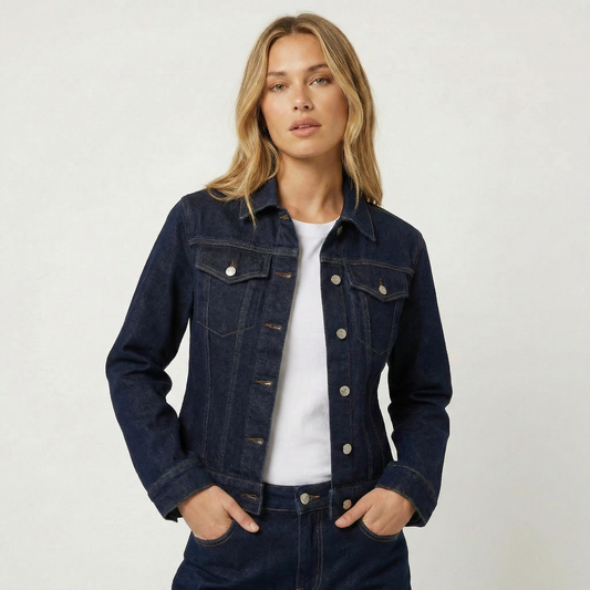 Women's Oversized Denim Jacket – Casual Loose Fit Jacket