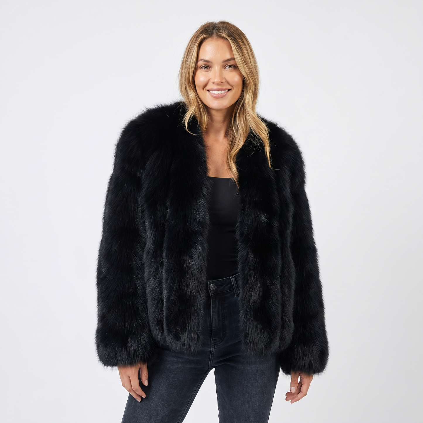 Women's Faux Fur Cardigan Coat