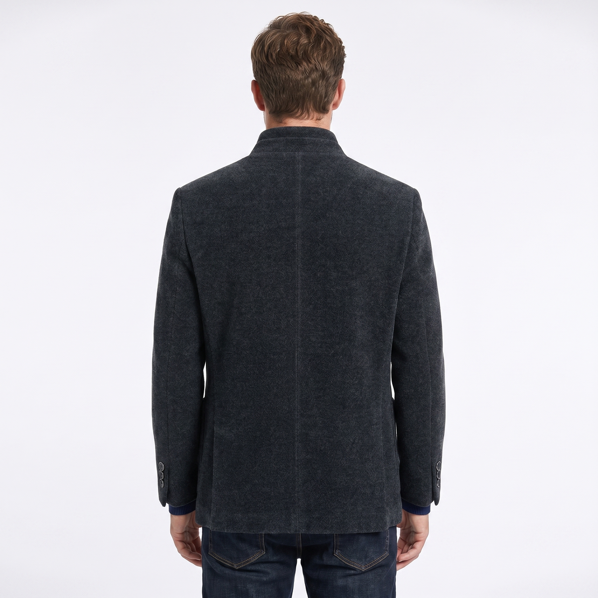 Men's Stand Collar Premium Wool Business Jacket