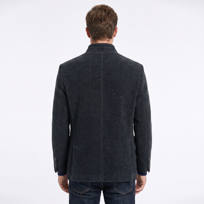 Men's Stand Collar Premium Wool Business Jacket