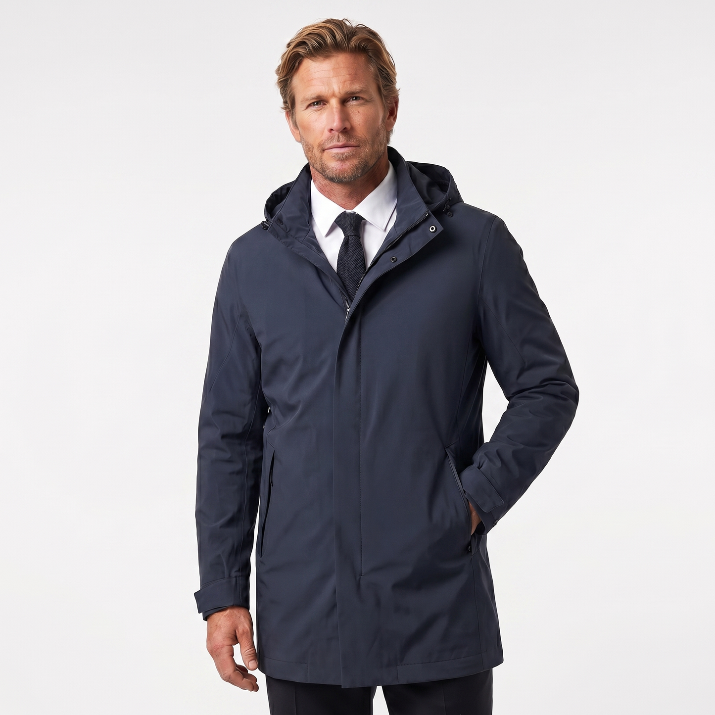 Men's Premium Mid-Length Windbreaker & Waterproof Jacket