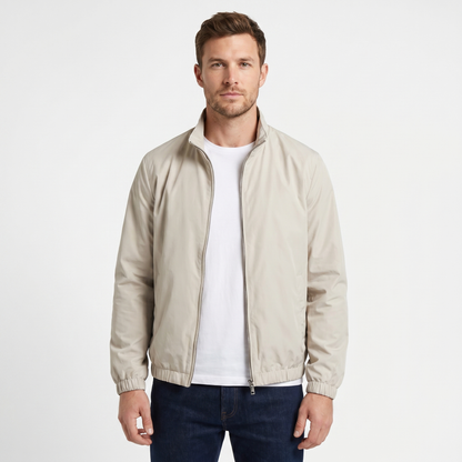 Mens Bomber Jacket – Lightweight Stand Collar Zip Up