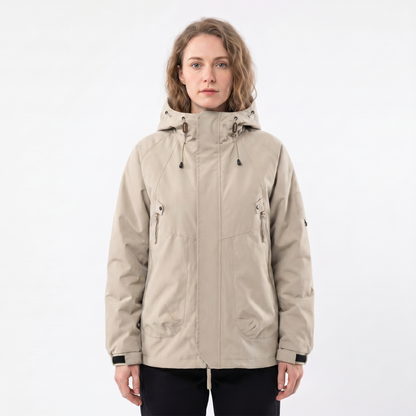 Women's Rain Jacket – Hooded Waterproof Shell Outdoor Multi-Pocket