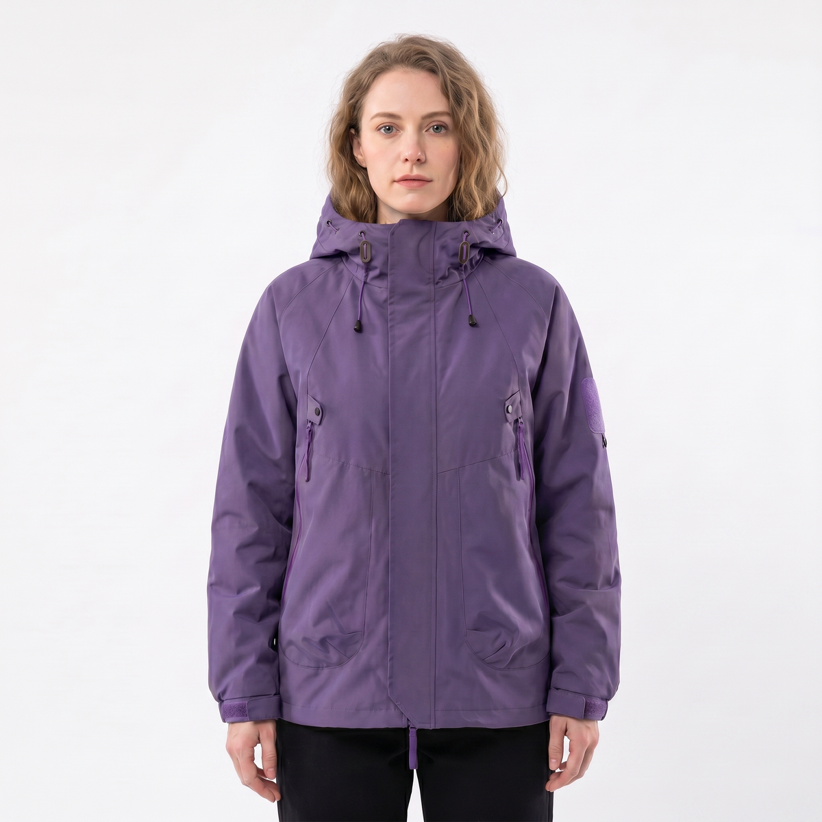 Women's Rain Jacket – Hooded Waterproof Shell Outdoor Multi-Pocket