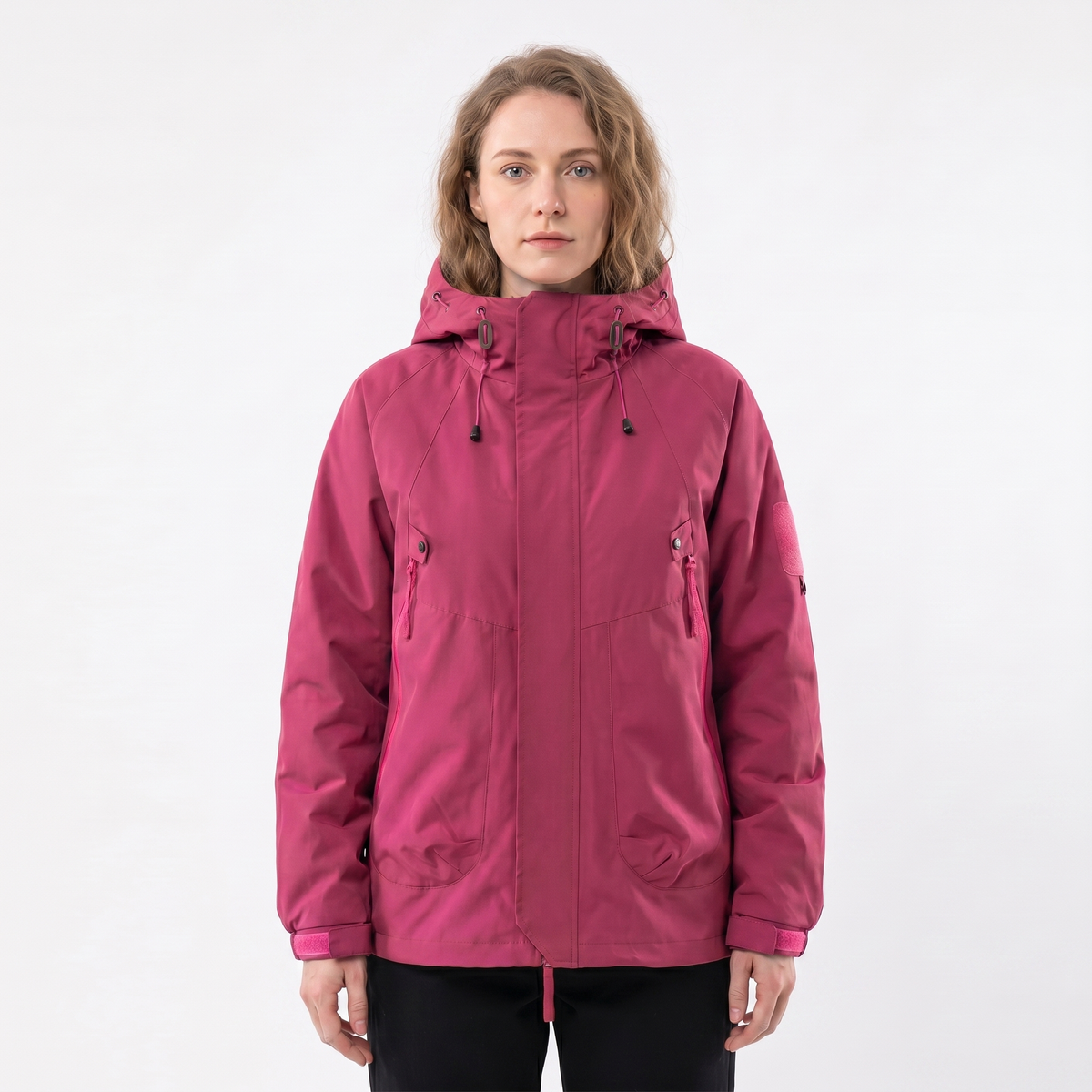 Women's Rain Jacket – Hooded Waterproof Shell Outdoor Multi-Pocket
