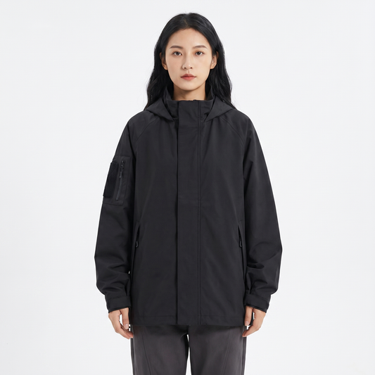Women's Rain Jacket – Waterproof Hooded Technical Shell Oversized