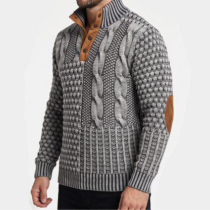 Men's Patterned Jumper – Warm Winter Knit