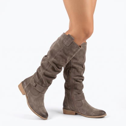 Women's Thigh-High Boots – Suede-Look Winter Shoes