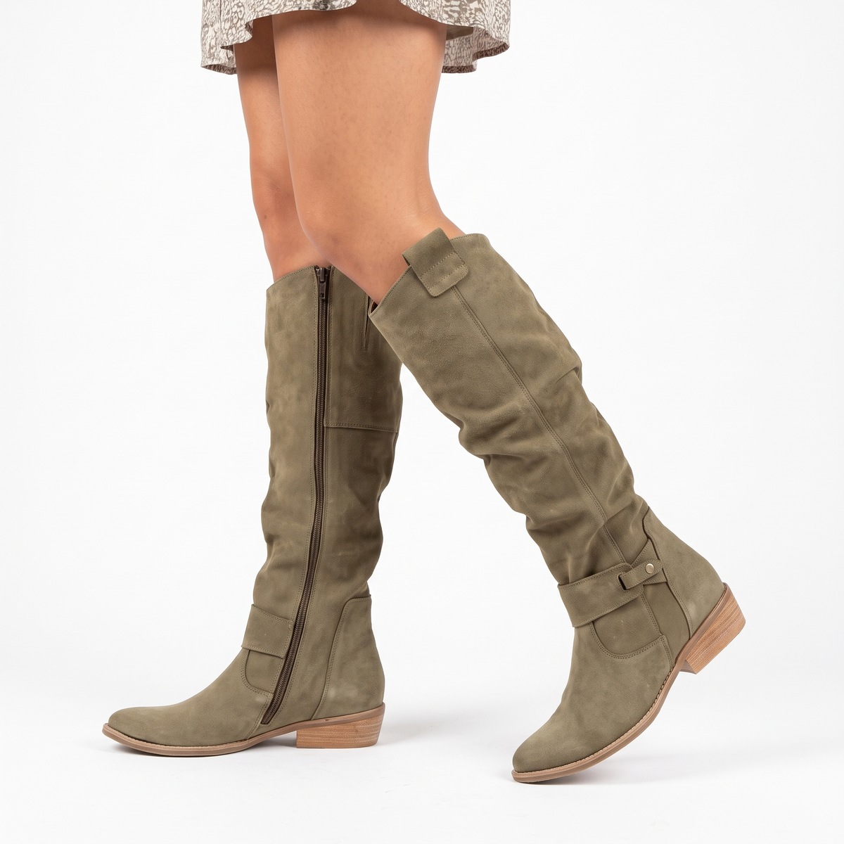 Women's Thigh-High Boots – Suede-Look Winter Shoes