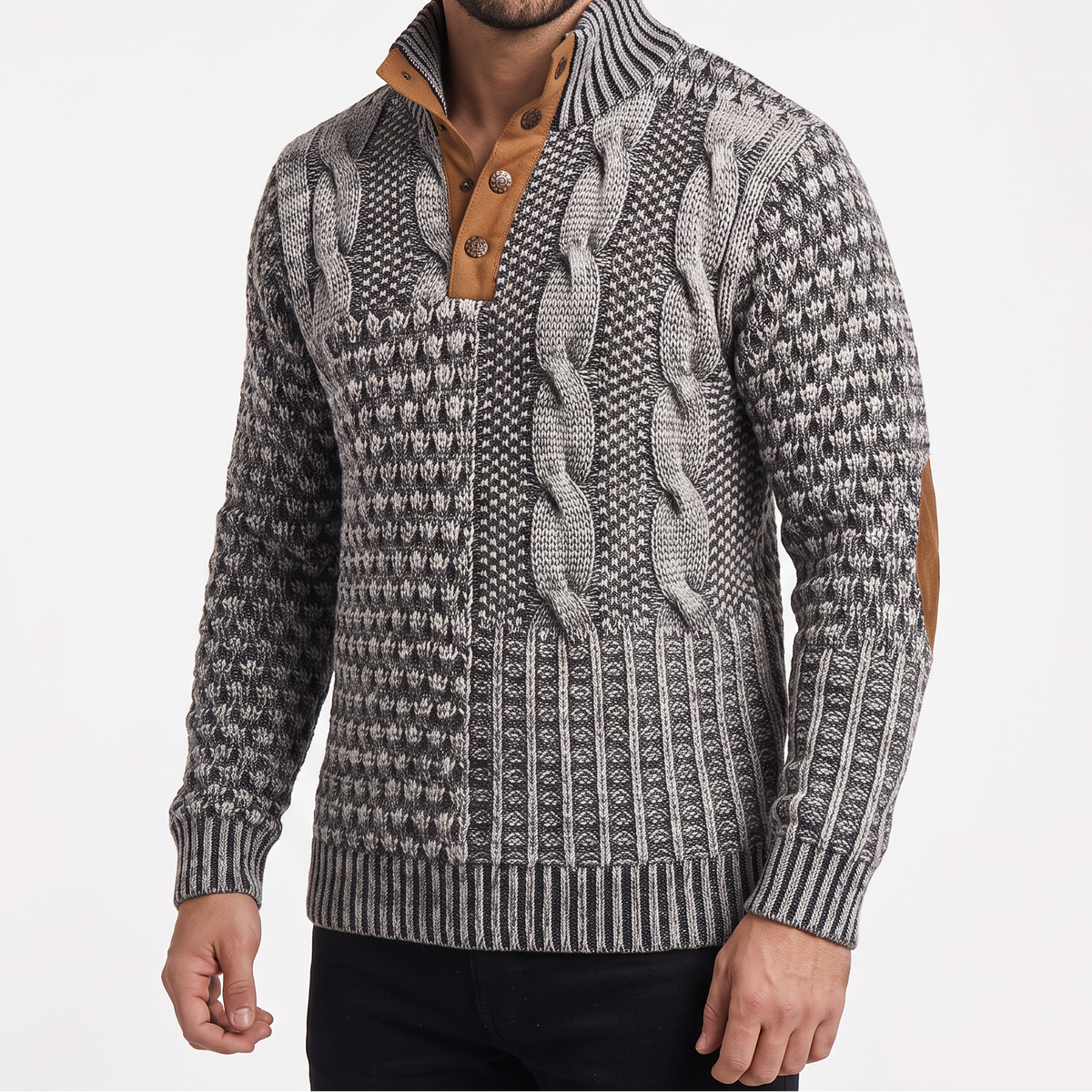 Men's Patterned Jumper – Warm Winter Knit