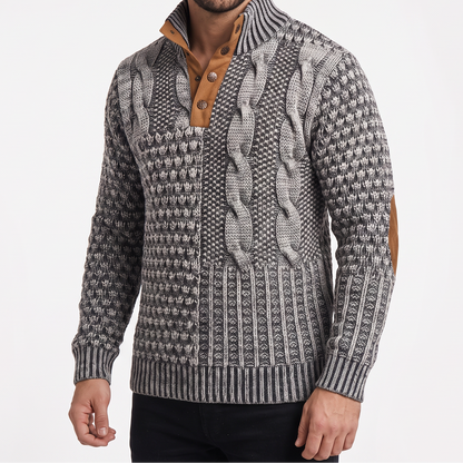 Men's Patterned Jumper – Warm Winter Knit