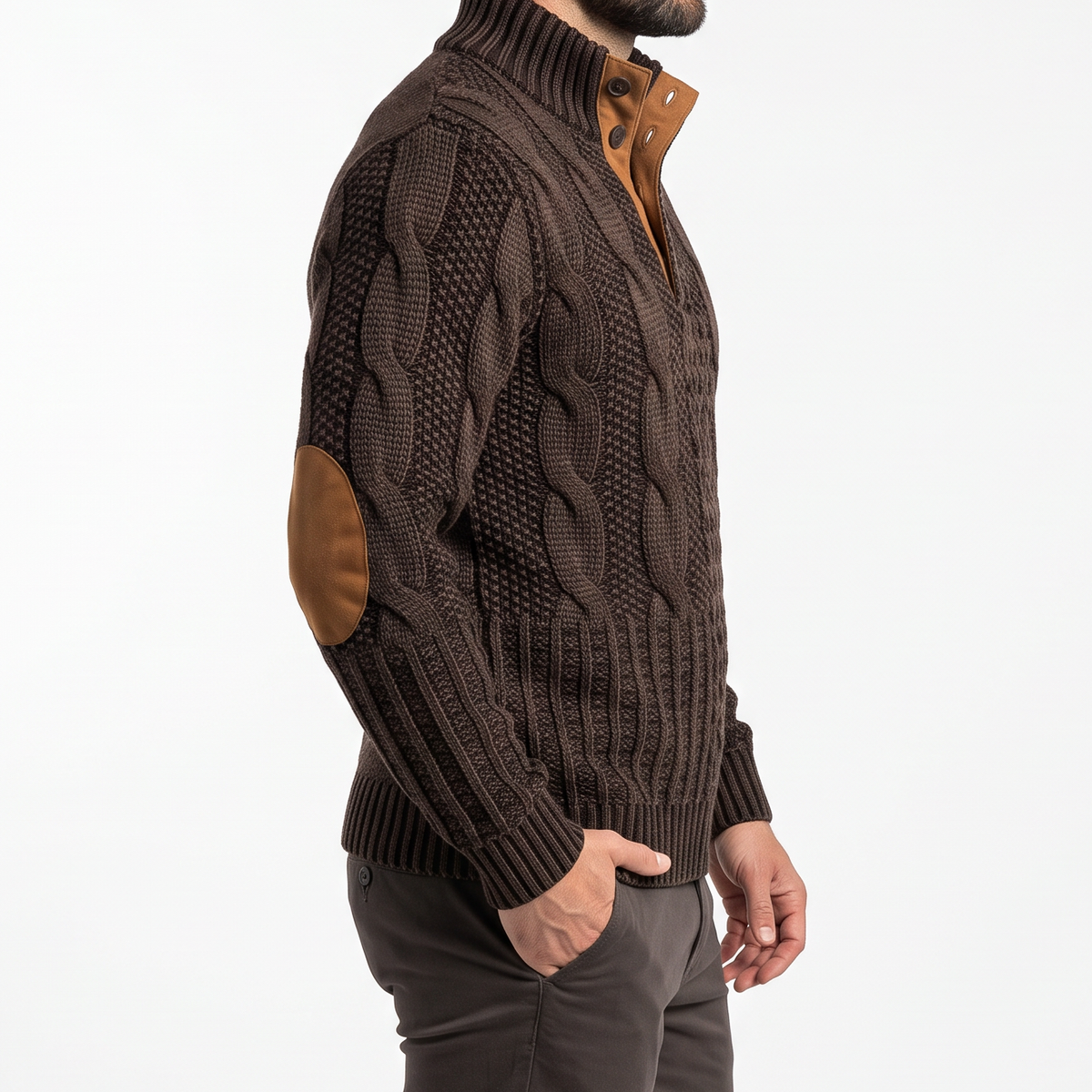 Men's Patterned Jumper – Warm Winter Knit
